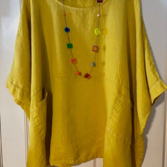 Italian Linen Oversize Top by Talia Benson - Picture 1 of 6